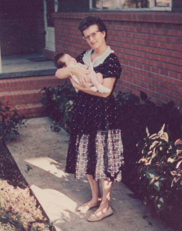 Grammie holding baby Lauren