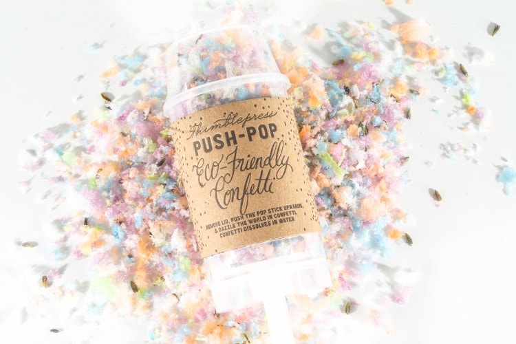 Eco-Friendly Wedding Toss & Exit Confetti "Push Pops"