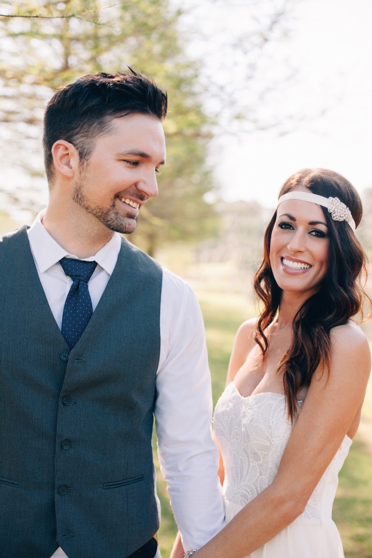 Bride & Groom portrait by Starling & Sage, Hattiesburg Wedding Photographers