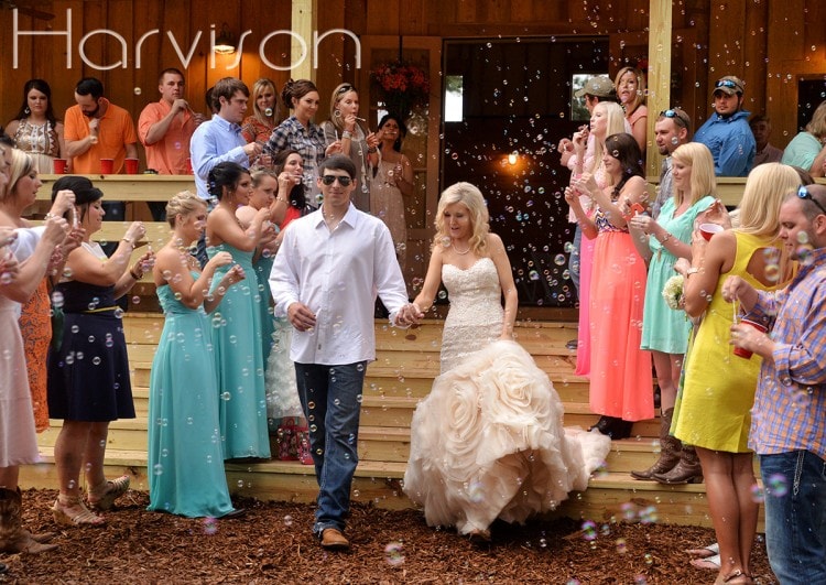 Rustic, Outdoor MS Wedding with Bubble Exit