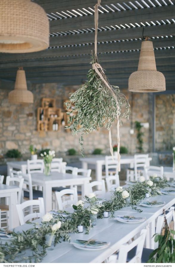 Beautiful hanging greenery bundles.