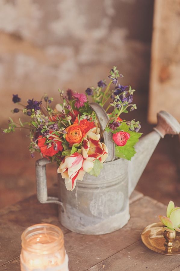 Wild-flowers and watering cans! 